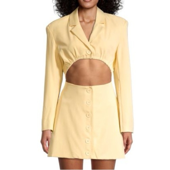 Danielle Bernstein WEWOREWHAT Bloggers Favorite Cut Out Blazer Dress Size Large - Picture 1 of 11